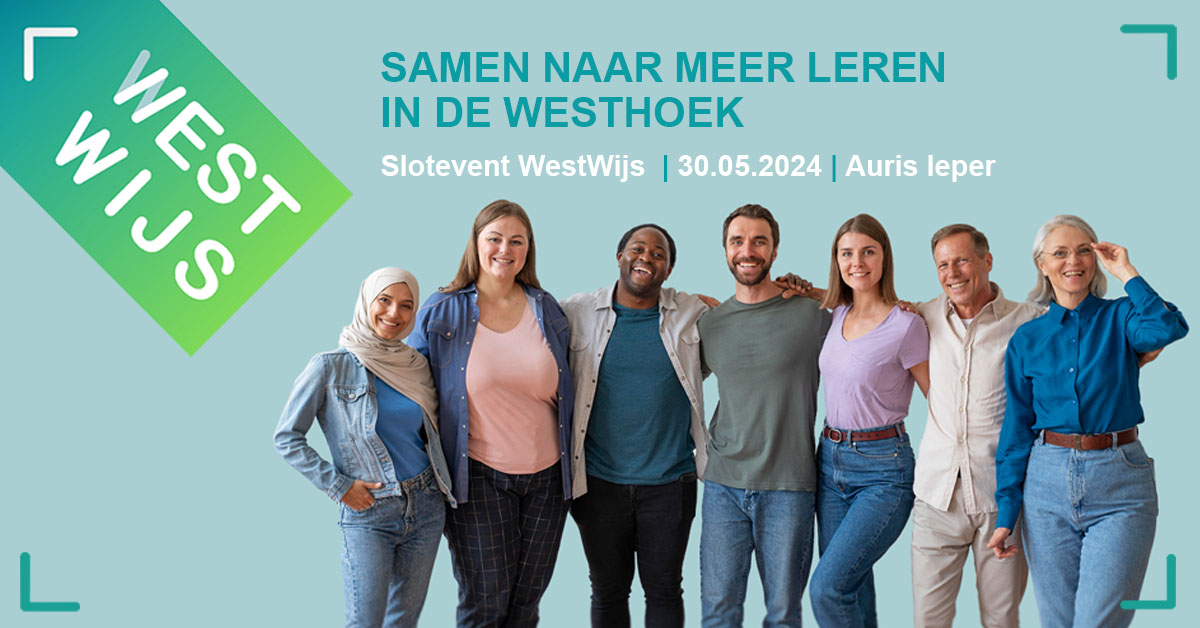 Groepsfoto cursisten die getuigden over hun ervaringen als cursist in het volwassenenonderwijs